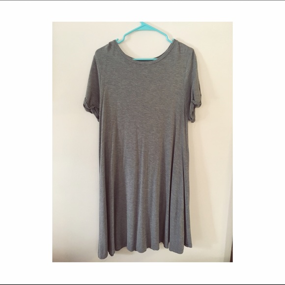Forever 21+ Dresses & Skirts - {F21} Grey T Shirt Dress