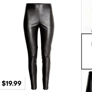 H&M Faux Leather Leggings