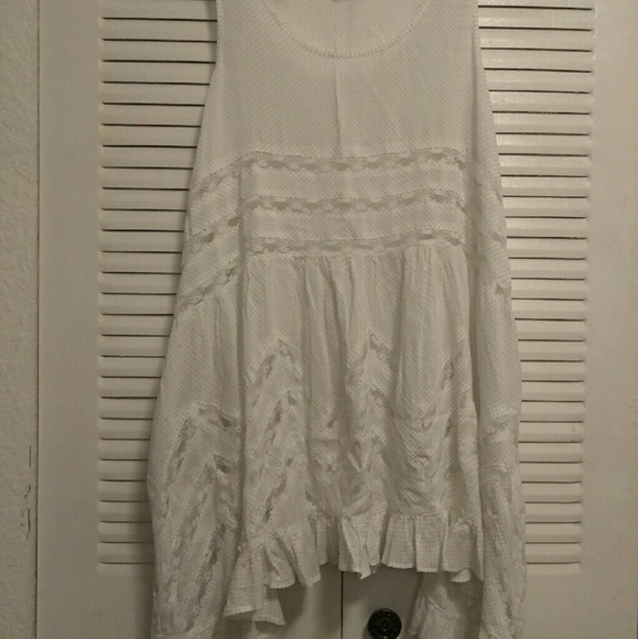 Free People White Grey Trapeze Slip - Picture 4 of 4