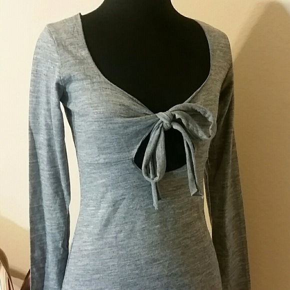 Lauren Jane Tops - ♨♨Lauren Jane Top Sz S Gray Tie Top
