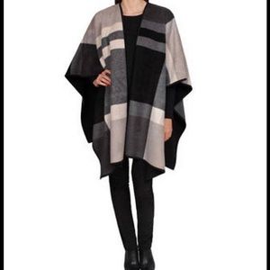 IKE BEHAR Reversible plaid wrap