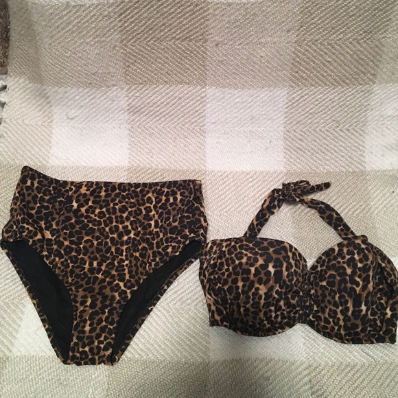 Leopard Swim Suit NWOT
