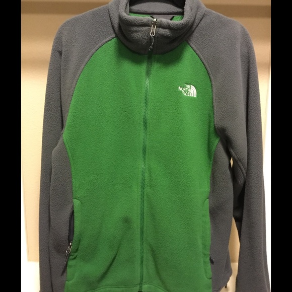 TheNorthFace fleece. Green/Gray. Size Medium