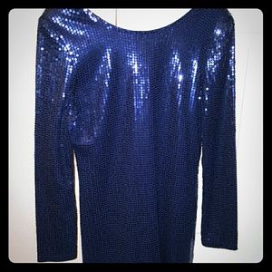 Long Sleeve Blue Dress