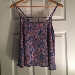 Nordstrom pink and orange crop top
