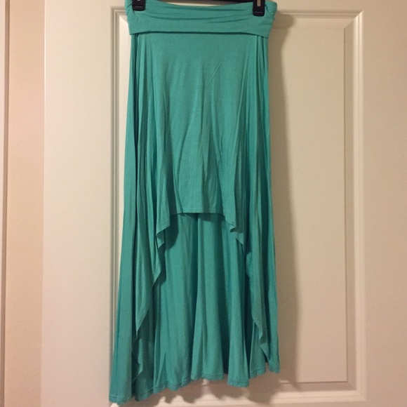 Blue High Low Skirt