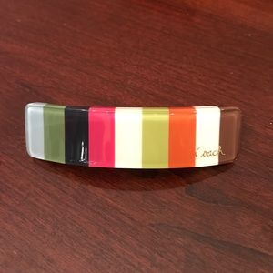 Coach striped hair barrette