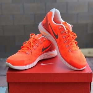 Men's Nike LunarGlide+ 4 Orange colorway Size 11.5
