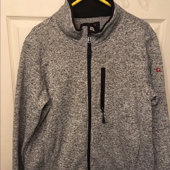 White and gray Swiss sweat jacket