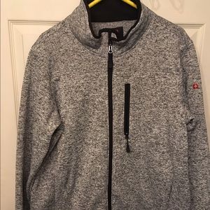 White and gray Swiss sweat jacket