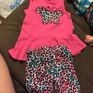 Size 2t pink cheetah outfit