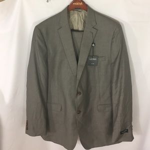 NEW Ralph Lauren Gray Herringbone 48L 43W Suit