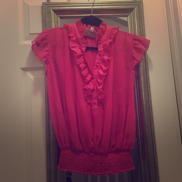 Feminine hot pink blouse