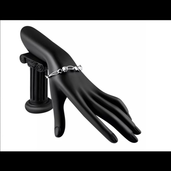 Platinum Plated Heart Luxury Bracelet - Picture 3 of 3