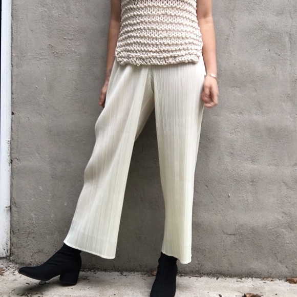 ❌SOLD❌ Issey Miyake Pleats Please Pants Ivory