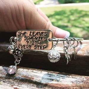 Custom HandStamped Charm Bracelet