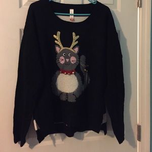 XL cat Christmas sweater