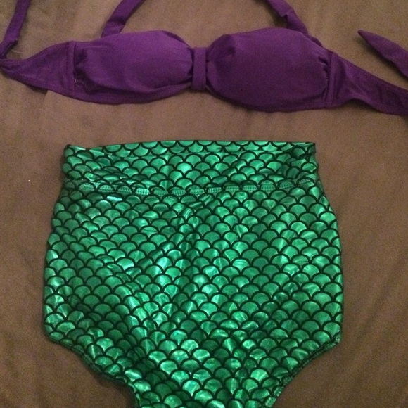 Retro Ariel Little Mermaid two piece bathing suit