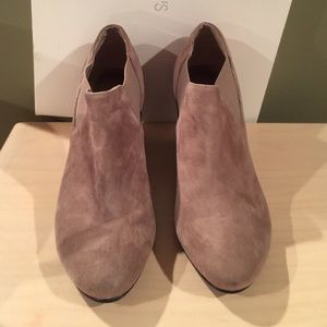 tan suede ankle booties