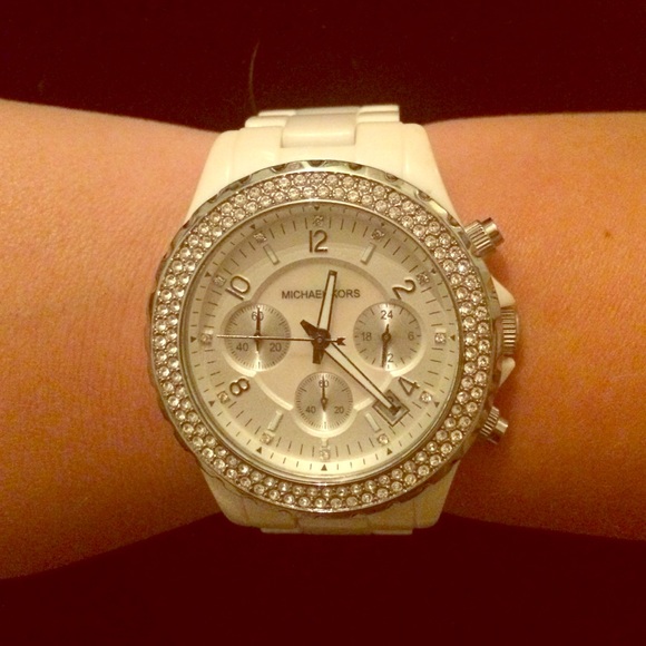 White diamond Michael Kors watch