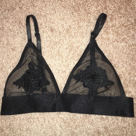 floral appliqué bralette