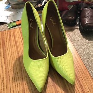 Neon yellow shoe