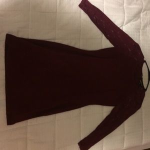 Maroon mini dress