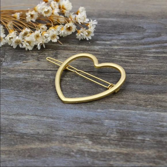 HP Gold Heart or Star Hair Clip Barrette - Picture 4 of 4