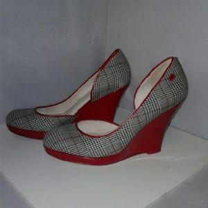 CORSO COMO Plaid & Patent Leather Heels