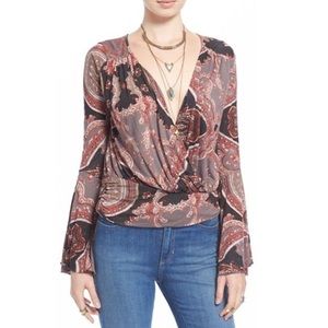 Free People 'Fiona' Bell Sleeve Top