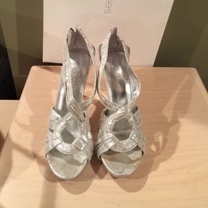 Silver Michaelangelo Heels