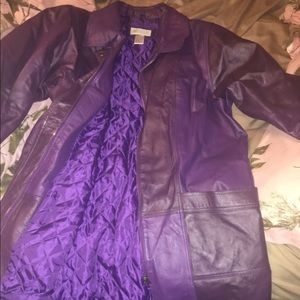 Via Accenti leather coat