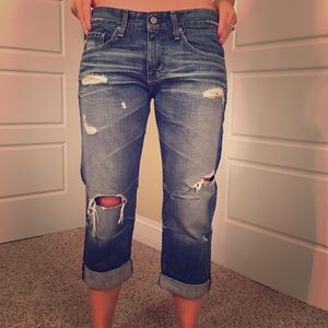 AG distressed boyfriend jeans
