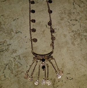 Antique Gold Boho Coin Necklace