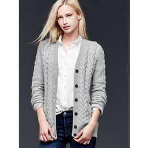 Gap honeycomb cable knit cardigan