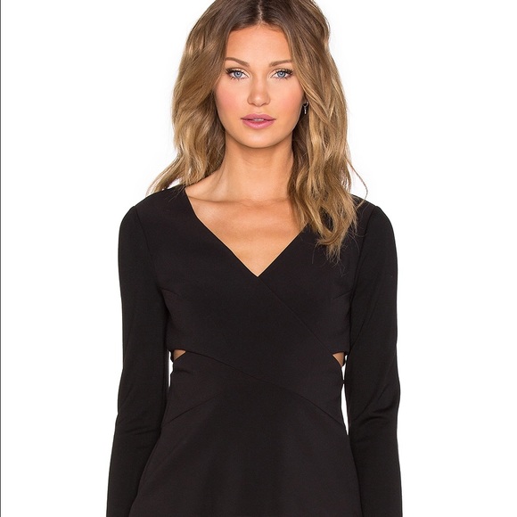 Halston top with side cut outs