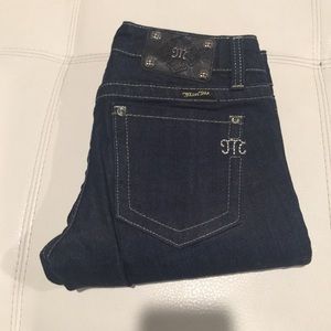 Miss Me skinny dark denim plain pocket jeans