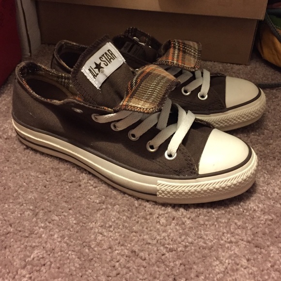 Brown Converse sneakers