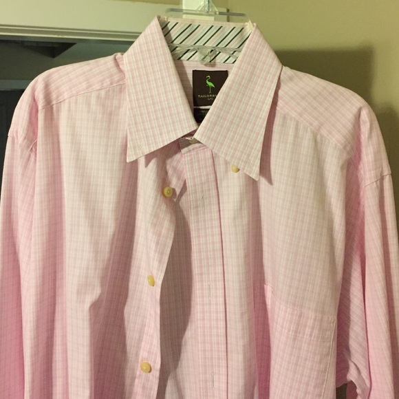 Pink Button down with colored cuffs!!