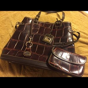 Dooney and Burke leather tassel-bag