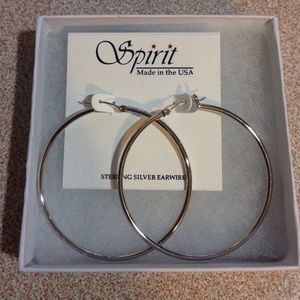 Sterling Silver 2 inch Hoops