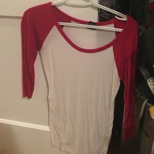 Thin red and white shirt