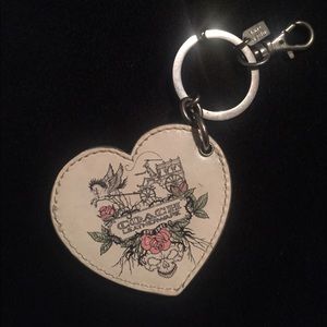 COACH Heart Photo Keychain