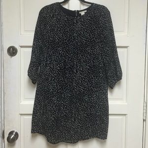 H&M black and white shift dress
