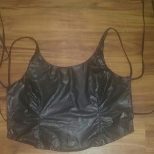 Faux leather crop top Faux leather crop top