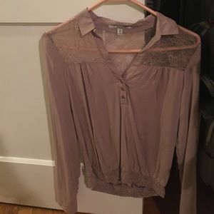 Long sleeve laced blouse