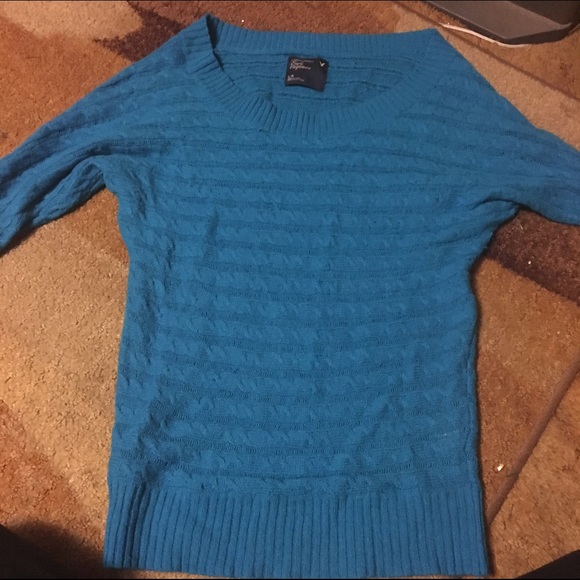 American Eagle bright blue sweater