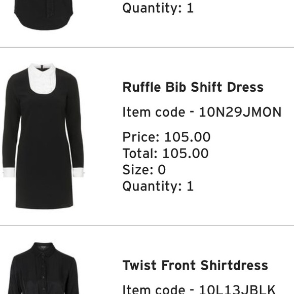 Topshop shift dress