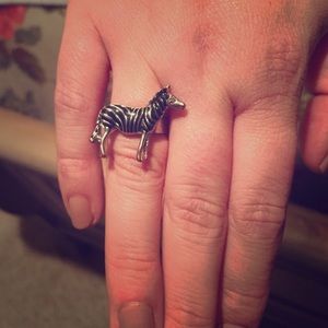 Silver Zebra Ring