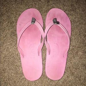 Pink Rainbow Flip Flops